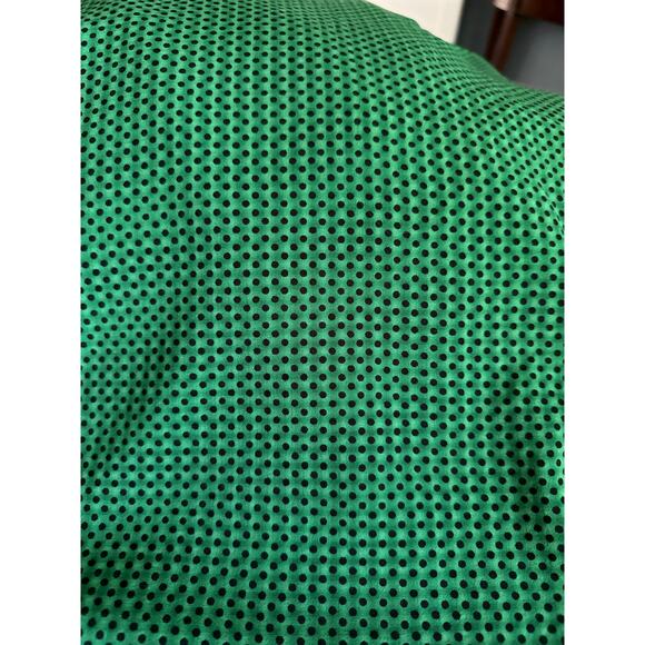 Green Polka Dot Chiffon Ruffle Dress Spring Summer Office Church Modest Travel - Picture 10 of 11